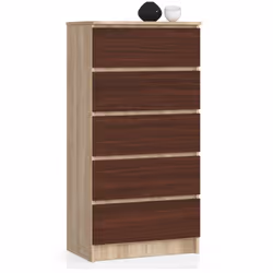AKORD Furniture Factory OP0LK-6DABWEN004, Chêne, Wenge, 5 tiroir(s), Mat, 16 mm, 51 cm, 400 mm