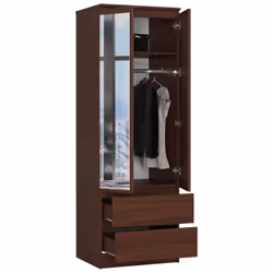 AKORD Furniture Factory SP0PSYSWENLUSTR placard et armoire de chambre à coucher 1 étagères 2 portes(s) Wenge
