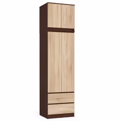 AKORD Furniture Factory SZCLPS60NADWENSON, Wenge, Armoire, 3 étagères, 2 portes(s), Mat, Porte à charnière
