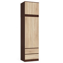 AKORD Furniture Factory SZCLPS60NADWENSON placard et armoire de chambre à coucher 3 étagères 2 portes(s) Wenge