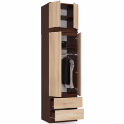 AKORD Furniture Factory SZCLPS60NADWENSON placard et armoire de chambre à coucher 3 étagères 2 portes(s) Wenge