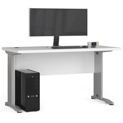 AKORD Furniture Factory BIUBM-135BIA bureau d'ordinateur Blanc
