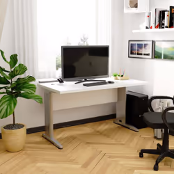 AKORD Furniture Factory BIUBM-135BIA bureau d'ordinateur Blanc - Vue supplémentaire 4