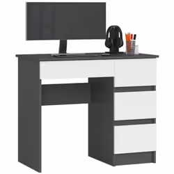 AKORD Furniture Factory IP0PBIUSZARBIAPRA7, Droit, Forme rectangulaire, Mat, Blanc, 4 tiroir(s), 500 mm