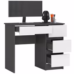 AKORD Furniture Factory IP0PBIUSZARBIAPRA7 bureau d'ordinateur Blanc