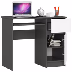 AKORD Furniture Factory IP0PBIUSZARBIAPIKSPR bureau d'ordinateur Blanc