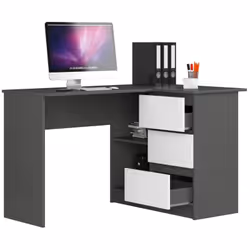 AKORD Furniture Factory IP0P3SSZABIAB16P bureau d'ordinateur Blanc
