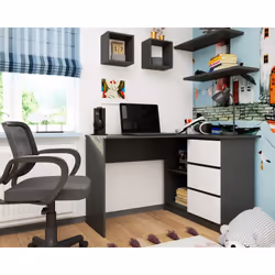 AKORD Furniture Factory IP0P3SSZABIAB16P bureau d'ordinateur Blanc - Vue supplémentaire 4