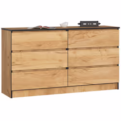 AKORD Furniture Factory OP0LK-140SZ6-CRA, Chêne, 6 tiroir(s), Mat, 16 mm, 60 cm, 400 mm