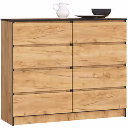 AKORD Furniture Factory OP0LK-120SZ8CRA, Chêne, 8 tiroir(s), Mat, 16 mm, 51 cm, 400 mm