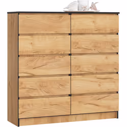 AKORD Furniture Factory OP0LK-120SZ10CRA, Chêne, 10 tiroir(s), Mat, 16 mm, 51 cm, 400 mm