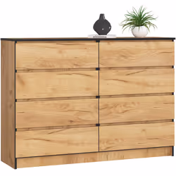 AKORD Furniture Factory OP0LK-140SZ8-CRA, Chêne, 8 tiroir(s), Mat, 16 mm, 60 cm, 400 mm