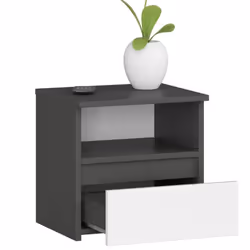 AKORD Furniture Factory OP0LCL1SZARBIA001 Table de nuit et table de chevet 1 tiroir(s)