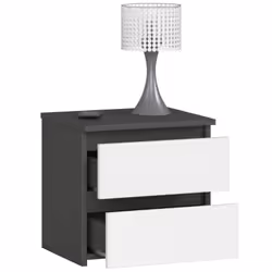 AKORD Furniture Factory OP0LCL2SZARBIA001 Table de nuit et table de chevet 2 tiroir(s)