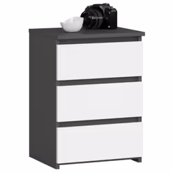 AKORD Furniture Factory OP0LCL340SZARBIA001, Blanc, 3 tiroir(s), Mat, 16 mm, 31 cm, 350 mm