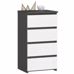 AKORD Furniture Factory OP0LCL4SZARBIA001, Blanc, 4 tiroir(s), Mat, 16 mm, 31 cm, 350 mm
