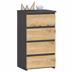 AKORD Furniture Factory OP0LCL4SZARART001, Gris, Chêne, 4 tiroir(s), Mat, 16 mm, 31 cm, 350 mm