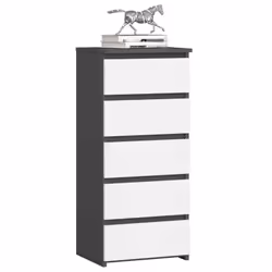 AKORD Furniture Factory OP0LCL5SZARBIA001, Blanc, 5 tiroir(s), Mat, 16 mm, 31 cm, 350 mm