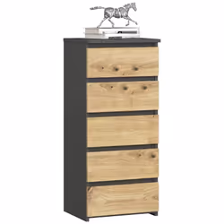 AKORD Furniture Factory OP0LCL5SZARART001, Gris, Chêne, 5 tiroir(s), Mat, 16 mm, 31 cm, 350 mm