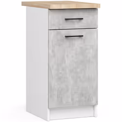 AKORD Furniture Factory KS0POLIBIABET004, 1 portes(s), 2 étagères, Blanc, Porte à charnière, 16 mm, 1 tiroir(s)