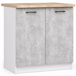 AKORD Furniture Factory KS0POLIBIABET015, 2 portes(s), 2 étagères, Blanc, Porte à charnière, 16 mm, 460 mm