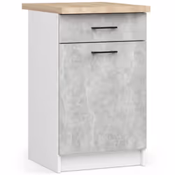 AKORD Furniture Factory KS0POLIBIABETS5005, 1 portes(s), 2 étagères, Blanc, Porte à charnière, 16 mm, 1 tiroir(s)
