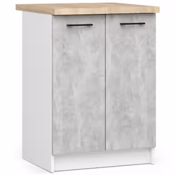AKORD Furniture Factory KS0POLIBIABET007, 2 portes(s), 2 étagères, Blanc, Porte à charnière, 16 mm, 460 mm