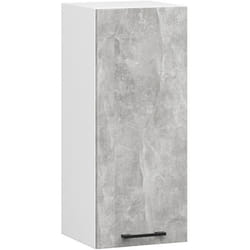 Meuble de cuisine haut AKORD W30 H720 Blanche façade Gris 1 porte 2 étagères 72x30x30 cm