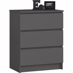AKORD Furniture Factory OP0LK-6SZAR002, 3 tiroir(s), Mat, 16 mm, 51 cm, 400 mm, 600 mm