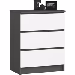 AKORD Furniture Factory OP0LK-6SZARBIA002, Blanc, 3 tiroir(s), Mat, 16 mm, 51 cm, 400 mm