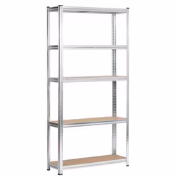 Étagères charge lourde 90 cm acier galvanisé charge maximale 875kg - L90xP30xH180 cm