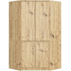 Armoire dangle AKORD S100 Chêne Artisan 100 cm 4 portes façade Chêne Artisan 6 étagères 100x50x180 cm