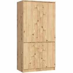 Armoire AKORD S90 Chêne Artisan 90 cm 4 portes façade Chêne Artisan 4 étagères 90x51x180 cm