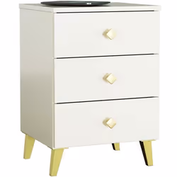 Table de chevet AKORD MOBI Cachemire 40 cm 3 tiroirs façade Cachemire 40x37x58 cm