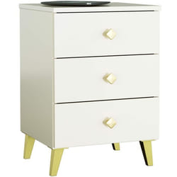 Table de chevet AKORD MOBI Cachemire 40 cm 3 tiroirs façade Cachemire 40x37x58 cm