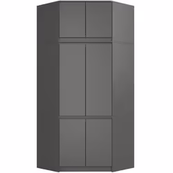 Armoire dangle avec surmeuble AKORD S100 Gris Graphite 100 cm 6 portes 100x50x235 cm