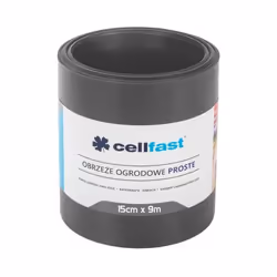 Bordure de pelouse - CELLFAST - 14cm x 9m - Plastique élastique et imperméable - Couleur graphite