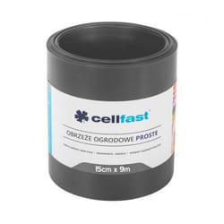 Bordure de pelouse - CELLFAST - 14cm x 9m - Plastique élastique et imperméable - Couleur graphite