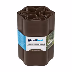 Bordure de jardin ondulée Cellfast - Marron - 25cm x 9m - Plastique flexible et imperméable
