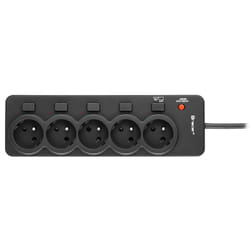 Tracer PowerGuard PRO Noir 5 sortie(s) CA 1,6 m