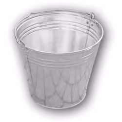 Description Robuste, seau zinc classique pour une utilisation en utilisation quotidienne dans le travail et loisirs, mais con ...