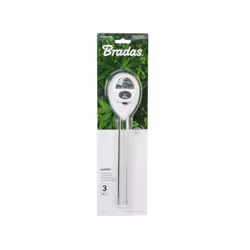 Compteur ovale traditionnel à 3 fonctions pour mesurer lumière du soleil, acidité du sol (pH) et humidité. Spécifications : - ...