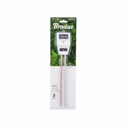Compteur ovale traditionnel à 3 fonctions pour mesurer lumière du soleil, acidité du sol (pH) et humidité. Spécifications : - ...