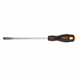 Tournevis à tête plate NEO TOOLS 04-016 8,0 x 200 mm S2 Tournevis plat NEO (réf. 04-016) de dimensions 8,0 x 200 mm. La point ...