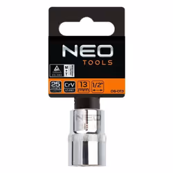 Douilles 6 pans 1/2 NEOTOOLS Reférences Diamétre 08-008 Ø8 08-009 Ø9 08-010 Ø10 08-011 Ø11 08-012 Ø12 08-013 Ø13 08-014 Ø14 0 ...