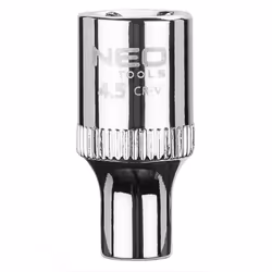 Douille hexagonale NEO 1/4" (réf. 08-221) de 4,5 mm, fabriquée en acier au chrome-vanadium durable, conforme à la norme DIN 3 ...