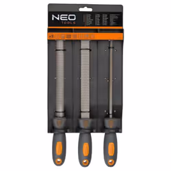 Caractéristiques techniques Jeu de 3 Limes à métaux NEO TOOLS 37-605 : Le jeu de limes métalliques NEO comprend 3 limes d'une ...
