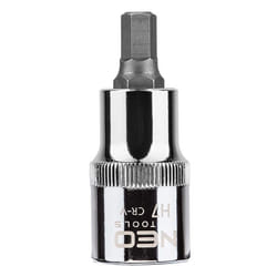 Embout hexagonal sur douille - NEO - H7 x 55 mm - Acier chrome-vanadium - Alliage S2 - Certifié TÜV