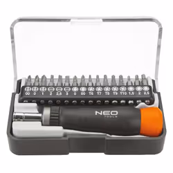 Ensemble comprenant 17 pcs :Porte-embouts 5/32Embouts 30 mmPlats 2.0, 2.5, 3.0 mmCruciformes PH00, PH0, PH1, PZ00, PZ0Torx T6 ...