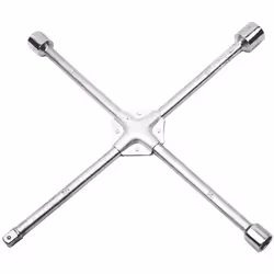 Clé en croix, renforcée, longueur 380 mm Taille 17 x 19 x 22 mm x 1/2" Acier CrV, DIN889 GARANTIE 25 ANS